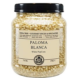 India Tree Paloma Blanca (White) PopCorn, 3.4 lb (Pack of 2)
