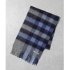 nano universe Wool Check Scarf, navy