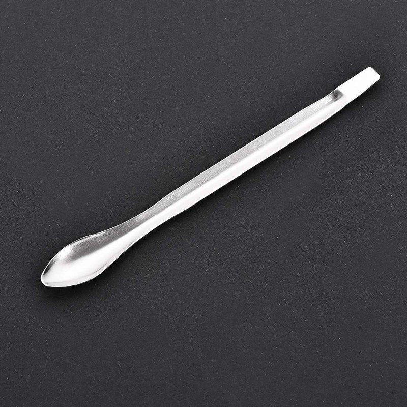 sourcing map Micro Scoop 105 mm Stainless Steel Reagent Sampling