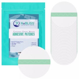 NuBliss Hypoallergenic Adhesive Patches for Guardian Libre & Enlite Glucose Monitors - Clear