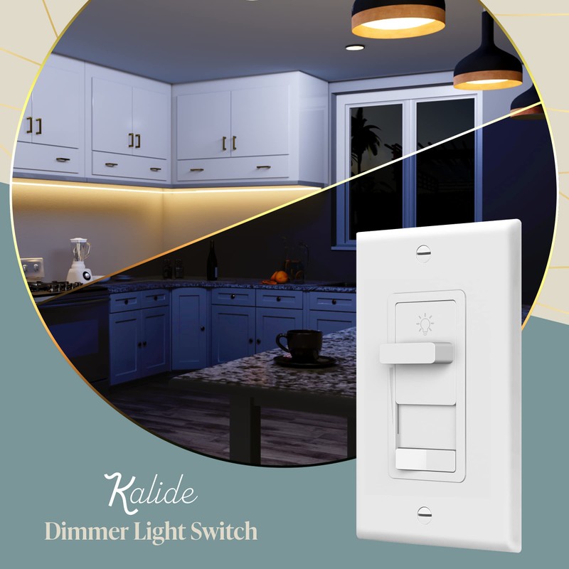 TOPGREENER Paddle Dimmer Light Switch for 200W Dimmable LED/CFL Lights,