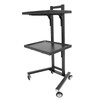 MhdunueSK 2 Tier Metal Rolling Cart, 34.3 Inch Salon Tray