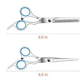 FB FASHION Professional Razor Edge Series Hair Cutting Scissors Set - Barber Hair Cutting & Thinning Scissors Set - 6.5 Inches Hair Cutting Scissors Kit for Men/Women/Kids/Salon & Home(2 pcs)