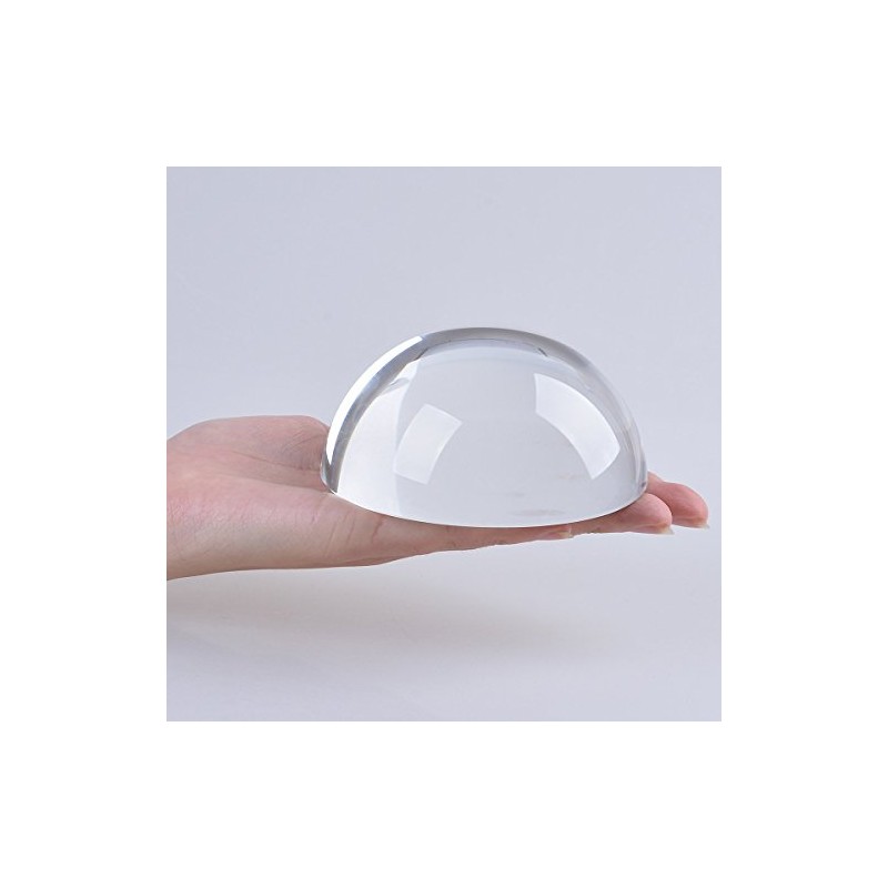 LONGWIN Crystal Dome Paperweight Reading Magnifying Glass (100mm)