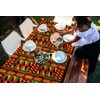 Buxiuer Juneteenth Tablecloth African American Party Decoration Kente Print Disposable