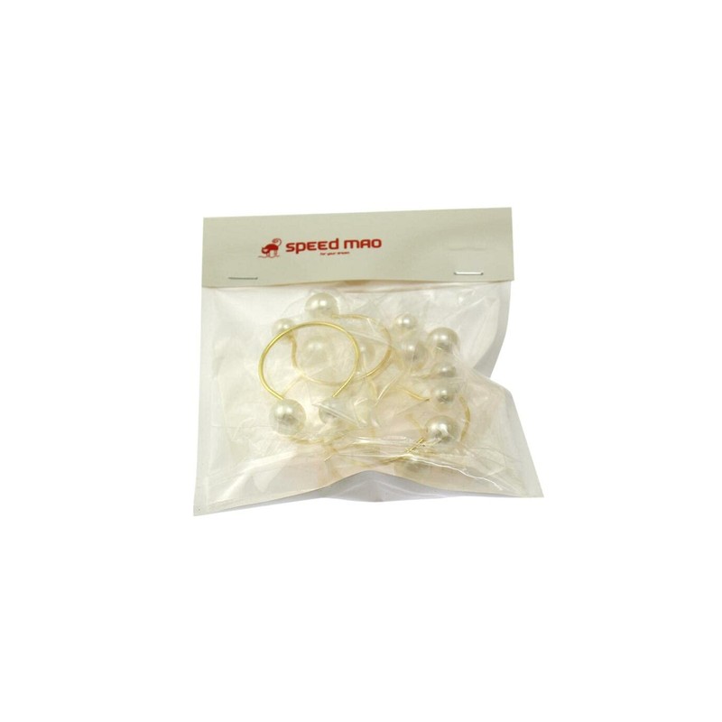 Speed mao Simple Stylish Pearl Napkin Rings Set of 8