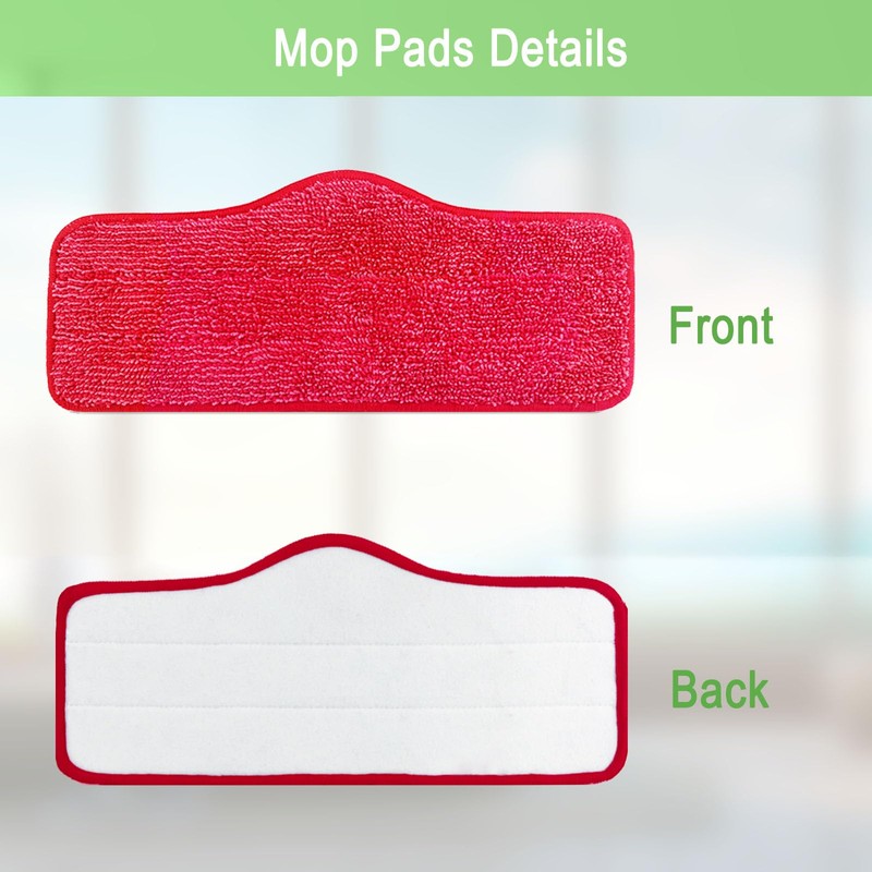 MalhSlix 8 Pack Microfiber Replacement Steam Mop Pads Compatible for