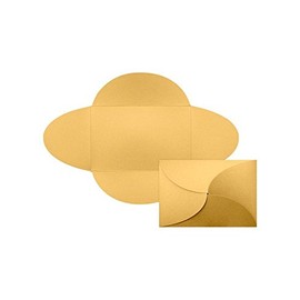 LUXPaper A7 Petal Invitations | 5" x 7" | Gold Metallic | 105lb. Cover | 50 Qty