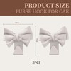 TELAIN 2-pack boot organiser, car hooks cute bow headrest hanger
