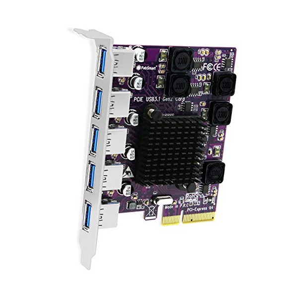 FebSmart 5X 10Gbps USB-A Ports PCIE USB 3.2 Gen 2