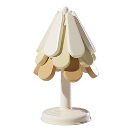 Fenteer 3 Pieces Folding Heat Insulation Pad Hot Pot Holder with Stand Tree Art Non Slip Table Dish Mat Drink Coaster for Teapot Pot, Round Base