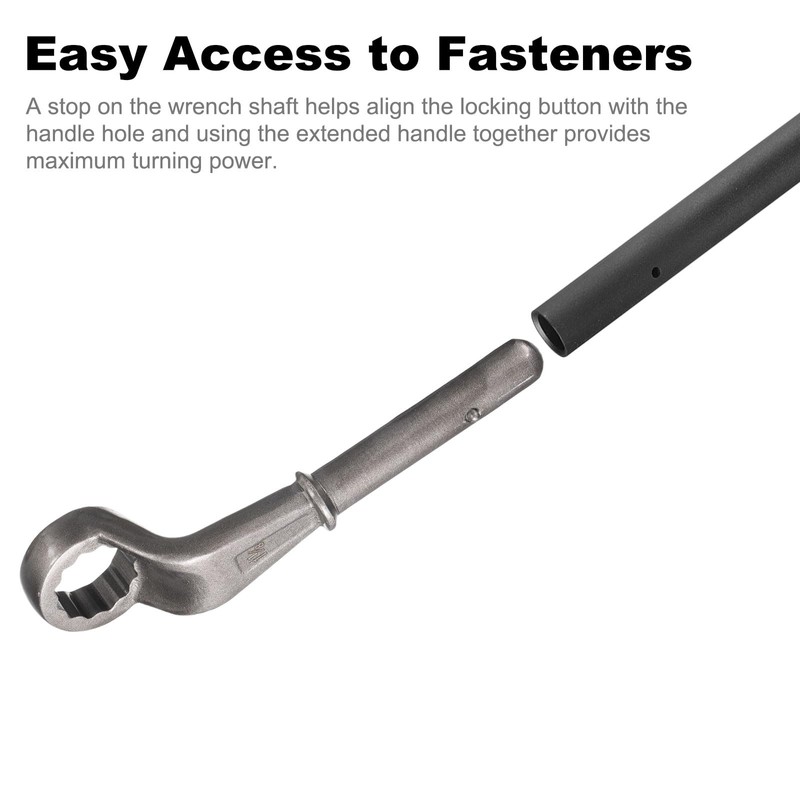 sourcing map Offset Box End Tubular Handle Wrench 1-5/16" CR-V