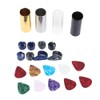 Guitar Accessories Kit 10 Celluloid Pick 4 Guitar Slider 8
