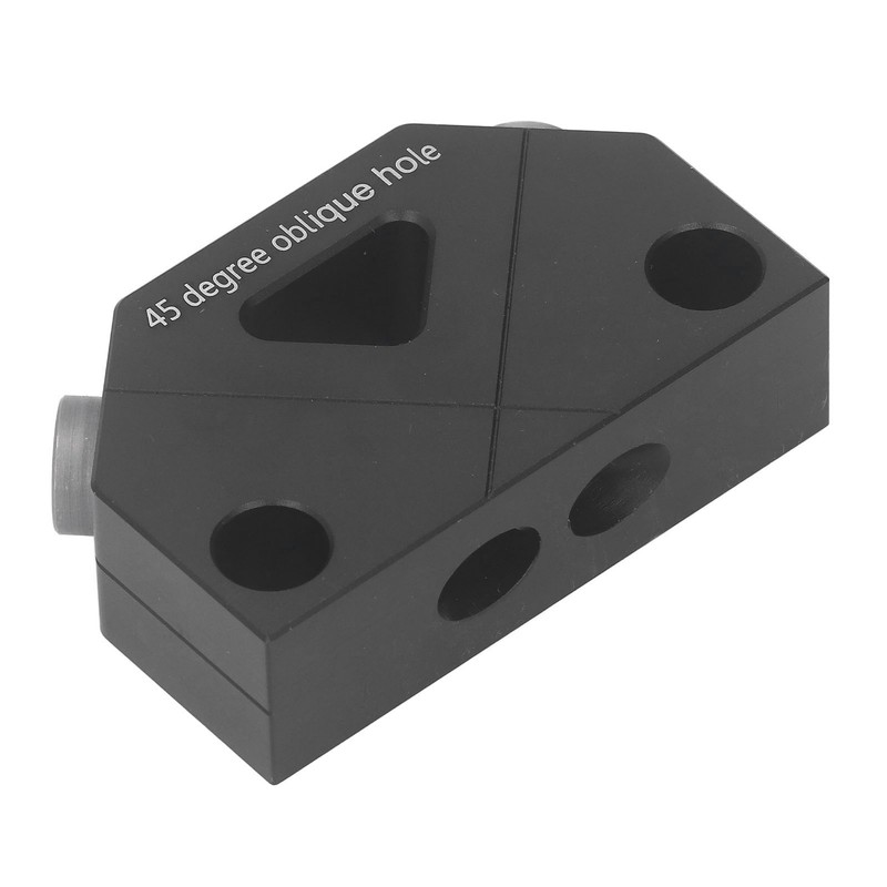 Woodworking Inclined Hole Fixture Black Aluminum Alloy 45 Degree Angle