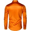 Jogal Men’s Sequin Shirt 70s Long-Sleeved Disco Party Costume -