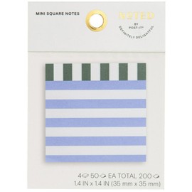 Noted by Post-it® Square Notes, 100 Total Notes, 2-15/16" x 2-13/16", Blue/White/Green