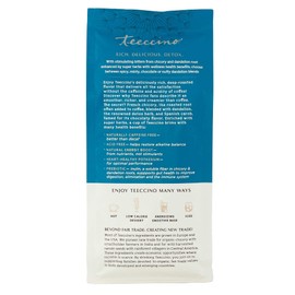 Teeccino Dandelion Coconut Herbal Coffee - Caffeine-Free Coffee Alternative with Prebiotics, Gluten Free, Acid Free - Medium Roast, 10 oz