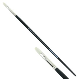 KUM 5123011 - Acrylic and Oil Brush Black Line, Cat Tongue, Size 8, for Artists, Artist Brushes, Art Supplies