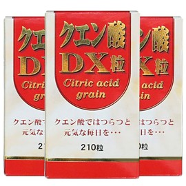 ユウキ製薬 クエン酸 粒 3個セット 90日分 210粒 サプリ 食用 ダイエット 元気