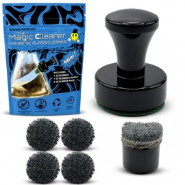 Kit Magnético para Limpiar Vidrios | Mini/Pequeño, 9,5 Mm | para Tuberías de Agua, Jarrones, Ventanas, Acuarios Y Tamaños Pequeños Y Únicos | Limpia Manchas Difíciles de Alcanzar | Limp