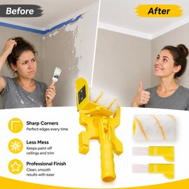 Paint Edger Roller for Wall Decorating – Adjustable Corner Guard with Microfiber Sleeve for DIY Painting Projects