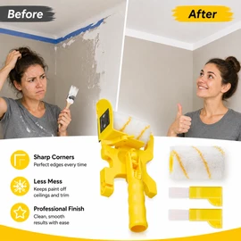 Paint Edger Roller for Wall Decorating – Adjustable Corner Guard with Microfiber Sleeve for DIY Painting Projects