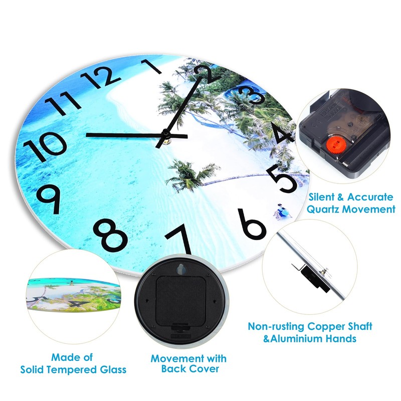 Crosstime 16 Inch Waterproof Large Outdoor Clock – Rustproof Weather