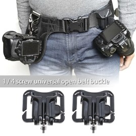 Camera Holder Clip for Belt, Waist Belt Buckle, Belt Clip, Camera Mount for DSLR Camera, 110 x 85 mm, 20 kg, 1/4 Inch