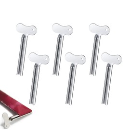 IKadiya Tube Squeezer [Pack of 6], Stainless Steel Toothpaste Tube Press, Tube Squeezer, for All Tubes Toothpaste Hair Gel Hand Cream Cosmetics, for Kitchen, Bathroom, Studio