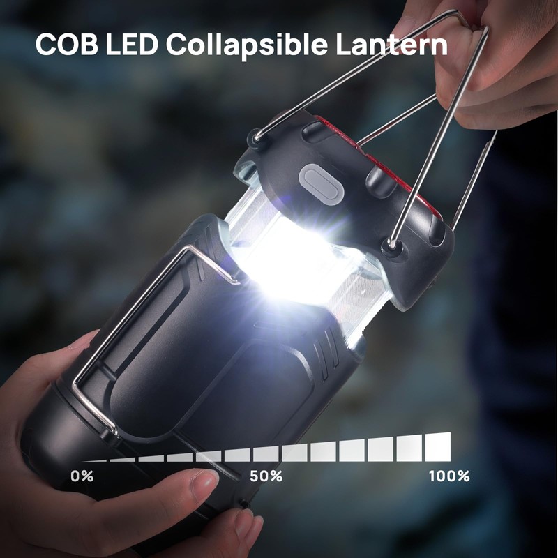 4 Pack Collapsible LED Camping Lantern, Consciot USB C Rechargeable
