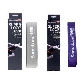 (Made in Malaysia) (2 Level -Super Heavy, Extreme Heavy) 41" Sanctband Active Super Loop Band Latex, Resistance Exercise Bands for Working Out Resistance Exercise Band Fitness Strength Training