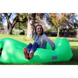 WEKAPO Inflatable Lounger Air Sofa Hammock-Portable,Water Proof& Anti-Air Leaking Design-Ideal Couch for Backyard Lakeside Beach Traveling Camping Picnics & Music Festivals (Green)