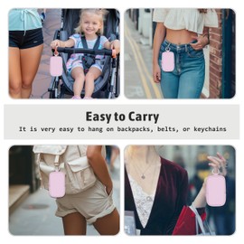 Mcapirivo Hand Sanitizer Spray Case, Hand Sanitizer Holder Zippered Pouch, Cute Fashion Accessory with Snap Hook for Glow Mist and Power Mist 1FL OZ, PK