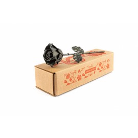 Forging Art Bcn Hand Forged Eternal Wrought Iron Rose (Black)