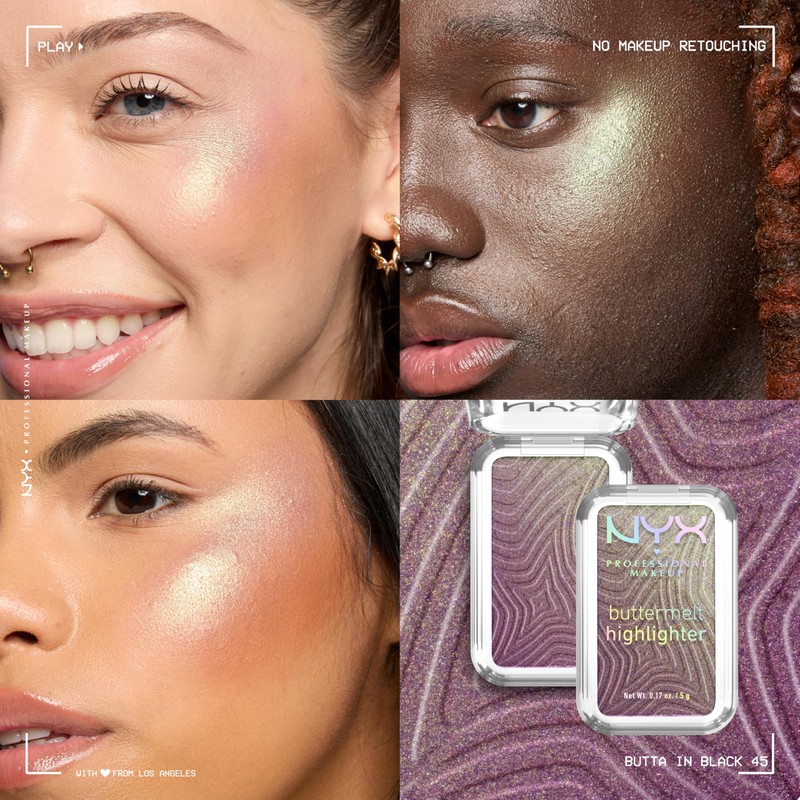 NYX Professional Makeup Buttermelt Powder Highlighter: Butta in Black