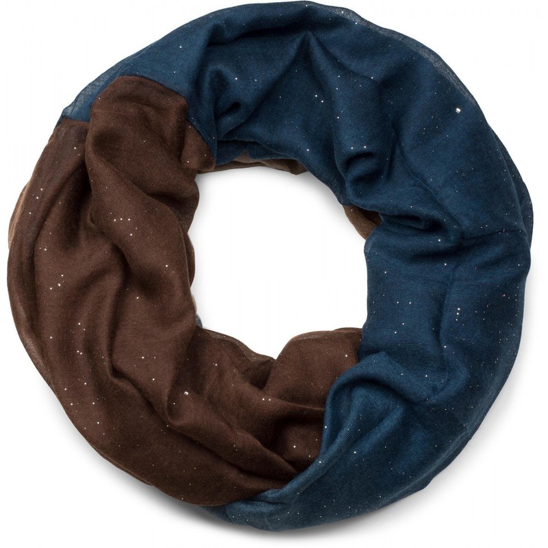 styleBREAKER 01017033 Elegant Glitter Loop Tube Scarf with Colour Gradient