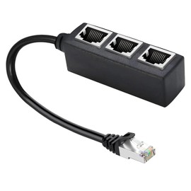 HRIOEKAX RJ45 Ethernet Splitter Cable, Y Splitter Adapter 1 to 3 Port Switch Adapter Cable for CAT 5/5e/6/7