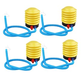 Totority 4pcs Bellow Foot Pump for Inflatables Dual Function Air Inflator Deflator with Flexible Tube for Yoga Balls Air Beds and Balloons Portable