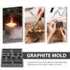 Operitacx Graphite Oil Tank Mold 3.94X3.94X0.79 Inch Multi-Hole Graphite Jewelry