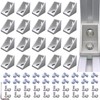 QIJINTRID 20Sets 1010 Series Aluminum Profile Connector,20pcs 1010 Corner Bracket,40pcs