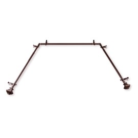 13/16" Moyat Bay Window Curtain Rod 20-36", 38-72" - Cocoa