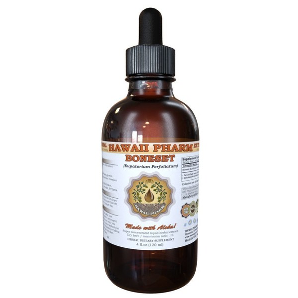 HawaiiPharm Boneset Liquid Extract, Boneset (Eupatorium perfoliatum) Tincture Supplement 4 oz