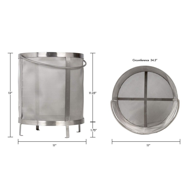 Kegco Coffee Filter Basket, 8 Gallon, Stainless Steel