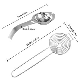 Egg Separator Egg Yolk White Divider, 2 PCS Egg Yolk Separator, Egg White Separator, Egg Separator Tool, Yolk & Egg White Filter，Baker Tool Egg Extractor, Kitchen Baking Tools