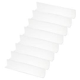 PATIKIL 8 Pack Shelf Dividers for Closet Organization, 13.8x1.6x2.4 Acrylic Closets Separator Kitchen Cabinet Shelves Under Bed Blocker for Bedroom Kitchen Office, Clear