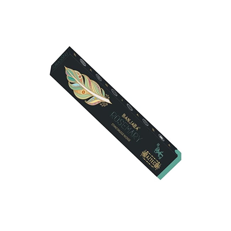 Banjara Rosemary Ethno-Tribal Smudge Incense Sticks Meditation Agarbatti (12 Pack)