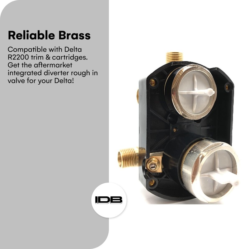 Wood Grip | Shower Faucet Integrated Diverter Rough-in Valve |