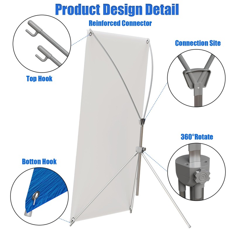 BTDVR 2 Pack X Banner Stand, Adjustable Retractable banner stand