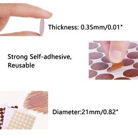 162 PCS in 3 Sheets Self-Adhesive Screw Hole Stickers Plastic Screw Covers Caps Plastic Screw Free Sticker Wood Textured Cover 21mm/0.82" Dia for Wooden Furniture Oak