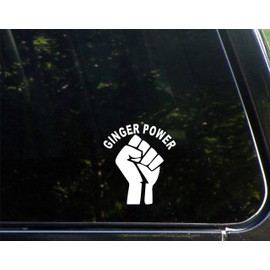 Ginger Power - 4" x 4" - Vinyl Die Cut Decal/Bumper Sticker for Windows, Cars, Trucks, Laptops, Etc.